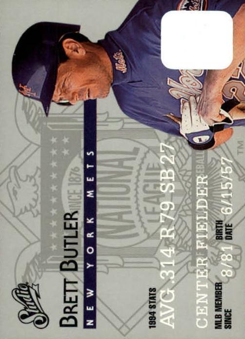 1995 Studio Baseball Brett Butler #67