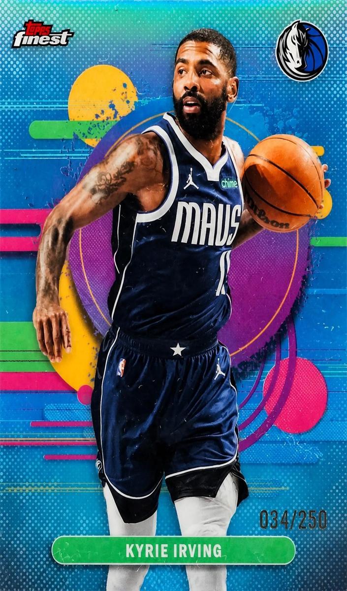 2025 Topps Finest Basketball Sky Blue Refractor Kyrie Irving #171 PSA 10