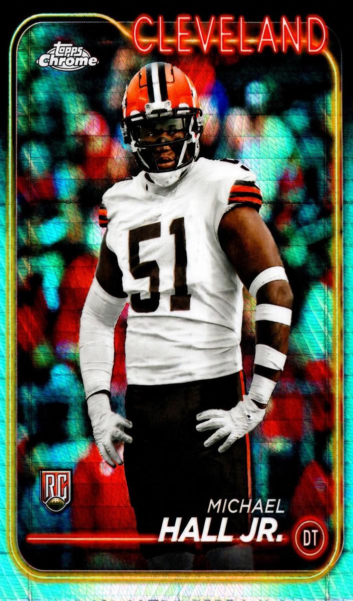 2024 Topps Chrome Football Prism Refractor Michael Hall Jr. #268