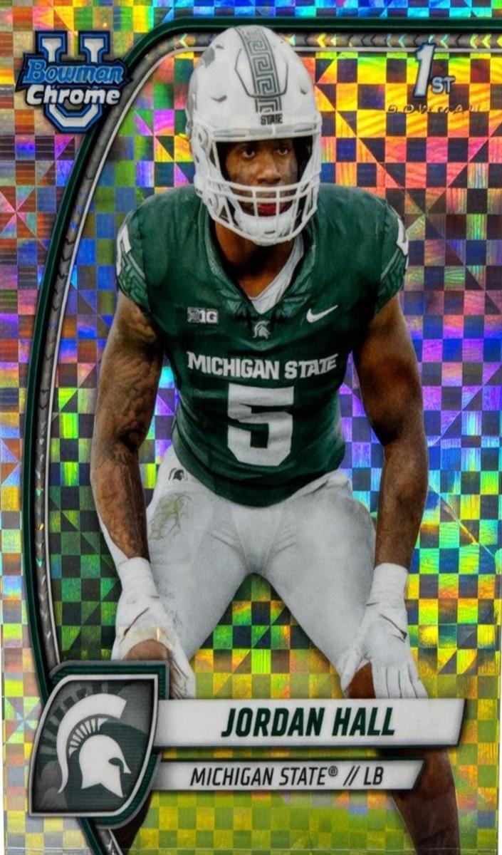 2024 Bowman Chrome University Football X-Fractor Jordan Hall #104