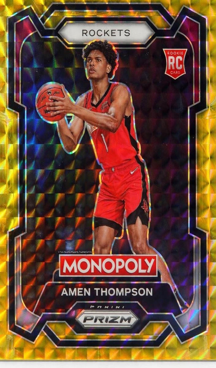 2023 Panini Prizm Monopoly Basketball Gold Amen Thompson #33 PSA 9