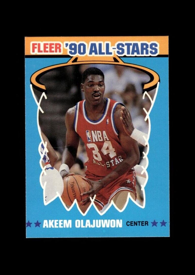 1990 Fleer All-Star Stickers Basketball Hakeem Olajuwon #3