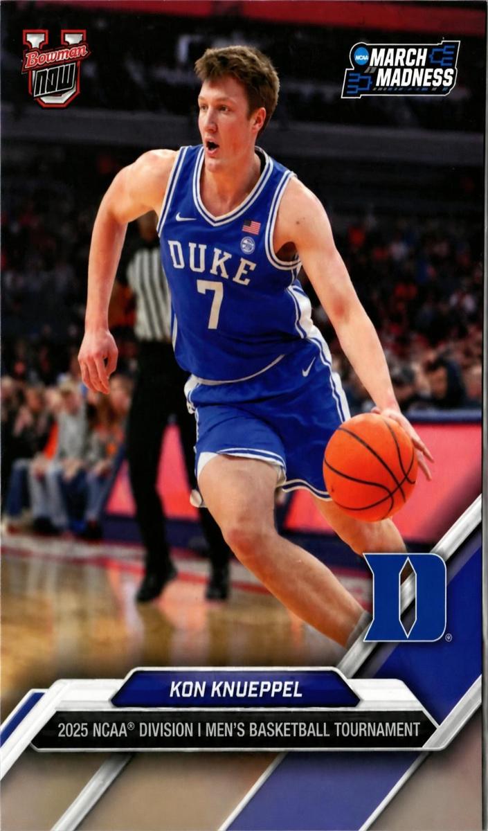 2025 Bowman U Now NCAA March Madness On-Demand Basketball Blue Kon Knueppel #4