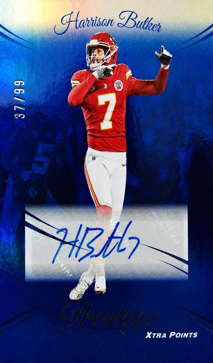 2024 Panini Prestige Football Blue Harrison Butker #151