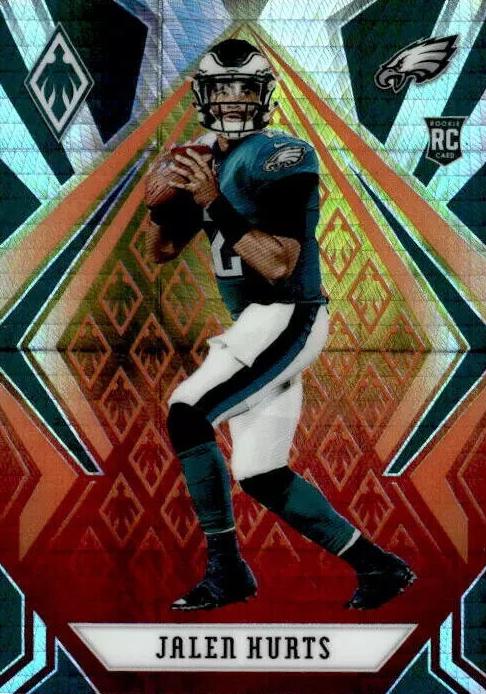 2020 Panini Phoenix Football Fire Burst Jalen Hurts #114