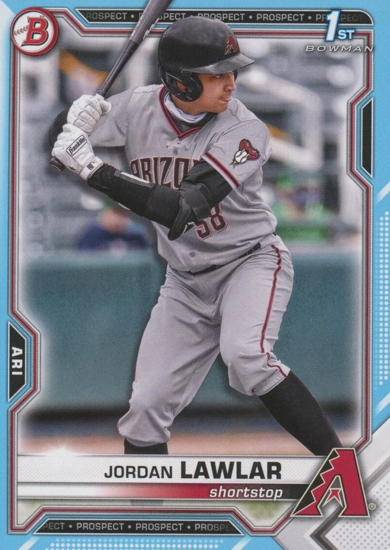2021 Bowman Draft Baseball Sky Blue Jordan Lawlar #BD-194