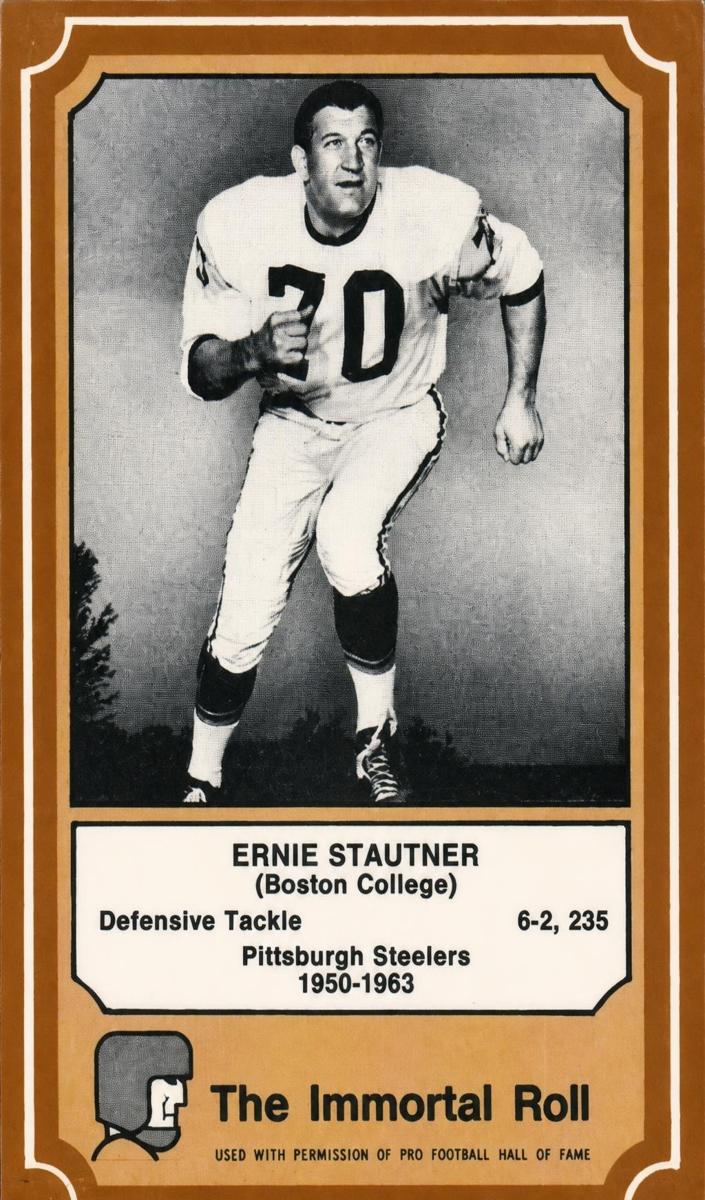 1975 Fleer Hall of Fame Immortal Roll Football Ernie Stautner #64