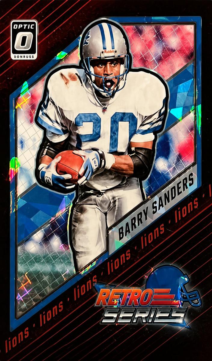 2023 Donruss Optic Football Ice Barry Sanders #1 PSA 8.5