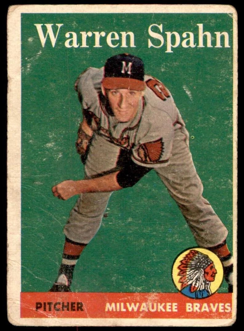 1958 Topps Baseball Warren Spahn #270