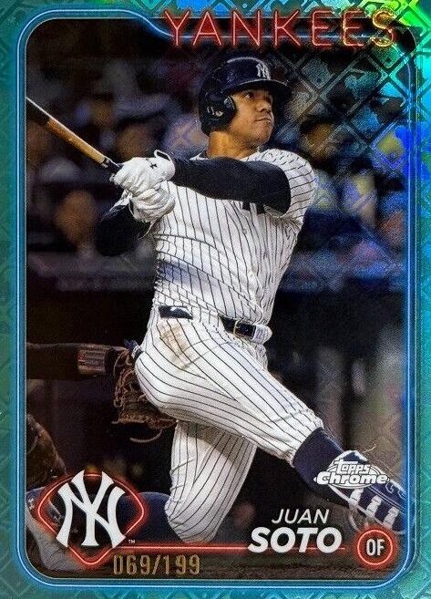 2024 Topps Chrome Baseball Aqua Juan Soto #150