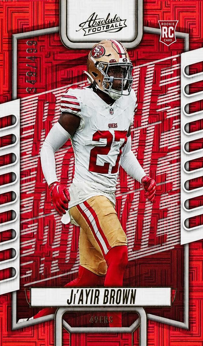 2023 Panini Absolute Football Red Squares Ji'Ayir Brown #185