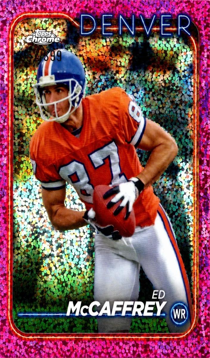 2024 Topps Chrome Football Magenta Speckle Refractor Ed McCaffrey #63