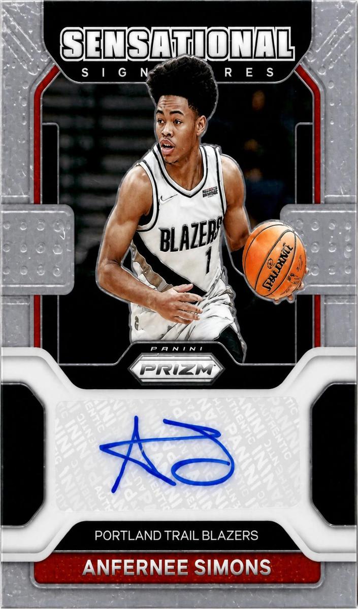 2021 Panini Prizm Basketball Anfernee Simons #SS-ASM PSA 9