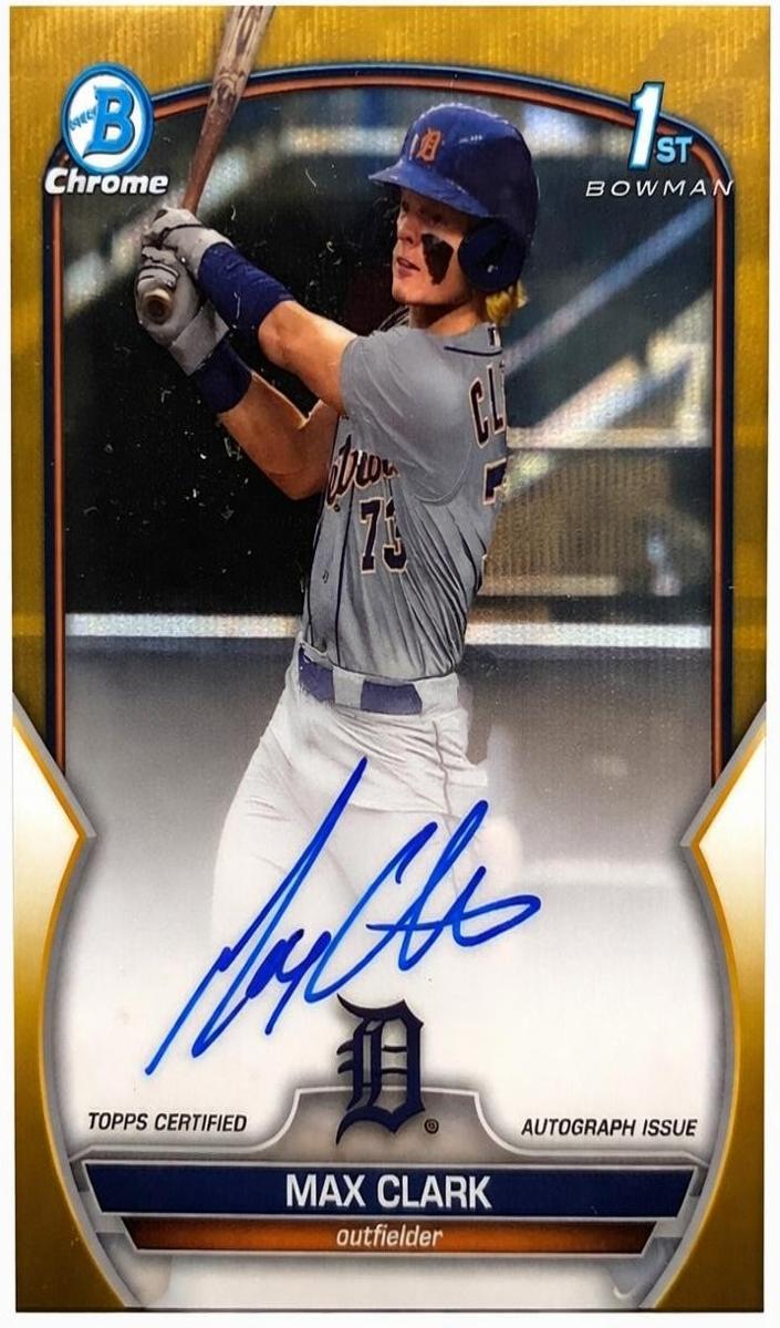 2023 Bowman Draft Chrome Baseball Gold Wave Max Clark #CDA-MC SGC 9.5