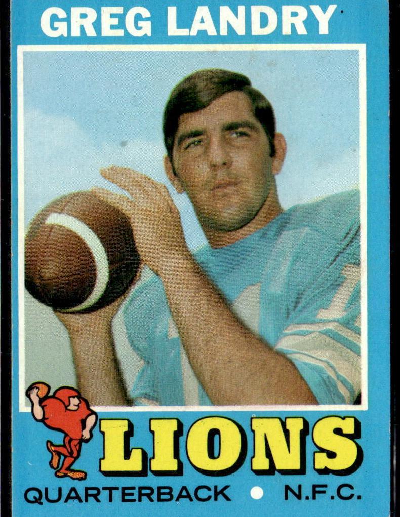 1971 Topps Football Greg Landry #11 PSA 8