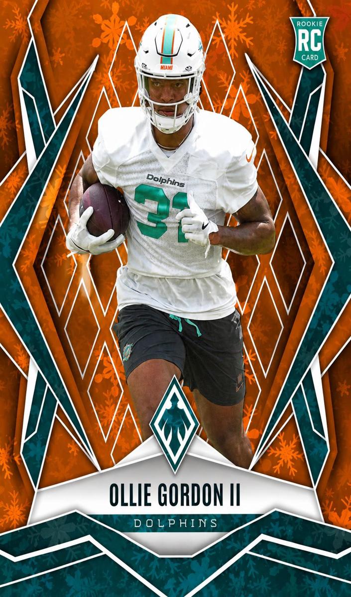 2025 Panini Phoenix Football Orange Winter Ollie Gordon II #198