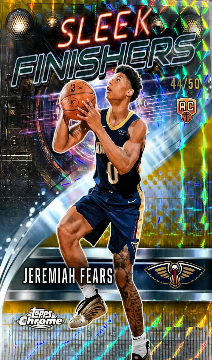 2025 Topps Chrome Basketball Gold Refractor Jeremiah Fears #SF-27 PSA 9