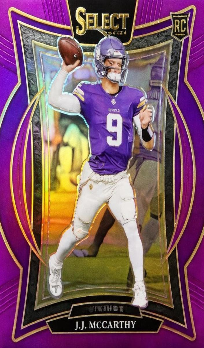 2024 Panini Select Football Purple J.J. McCarthy #24 PSA 10