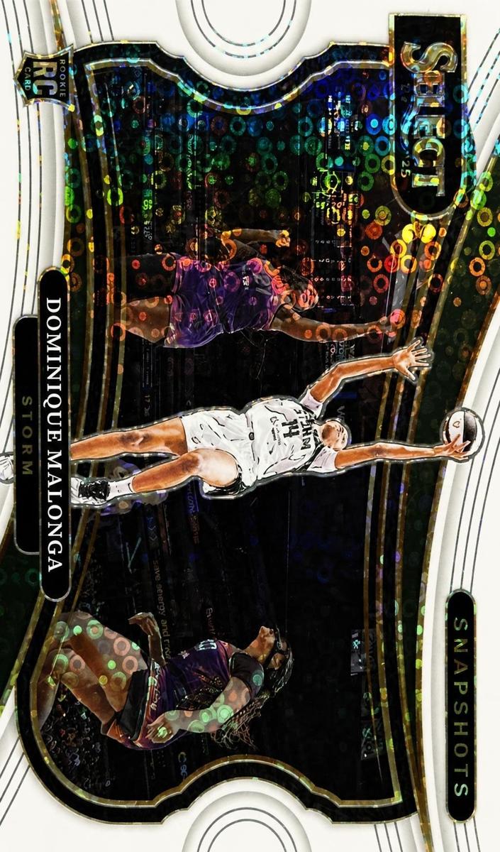 2025 Panini Select WNBA Basketball White Disco Dominique Malonga #17