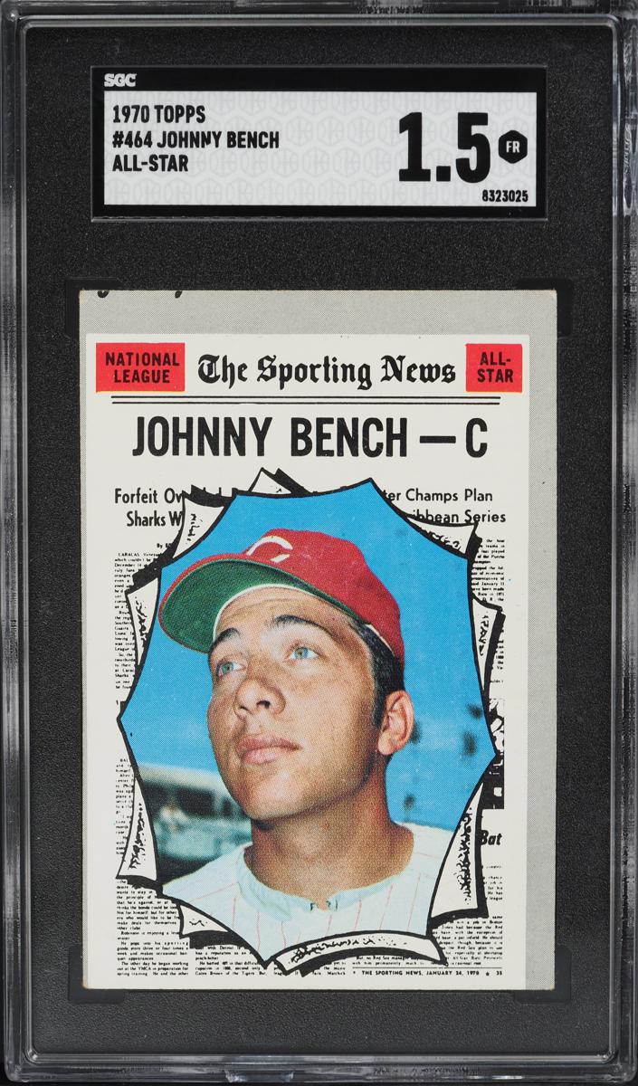 1970 Topps Baseball All-Star Johnny Bench #464 PSA 5.5
