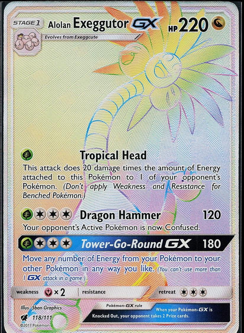 2017 Pokemon Sun & Moon Crimson Invasion Alolan Exeggutor #118