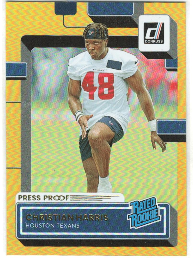 2022 Panini Donruss Football Press Proof Premium Christian Harris #383