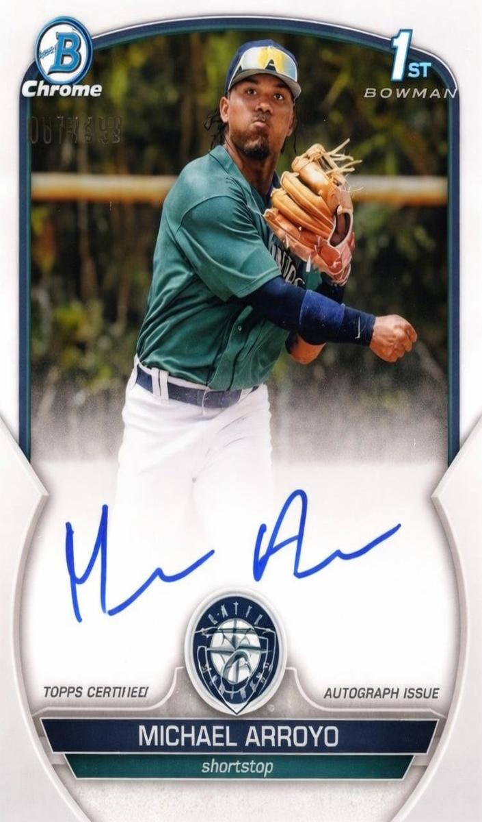 2023 Bowman Chrome Baseball Refractor Michael Arroyo #CPA-MA PSA 9