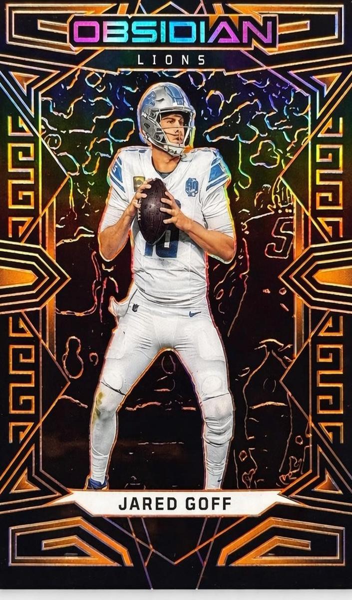 2023 Panini Obsidian Football Electric Etch Orange Jared Goff #35 PSA 10