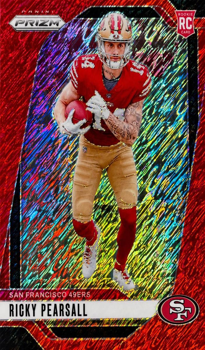 2024 Panini Prizm Football Red Shimmer Ricky Pearsall #383 PSA 10