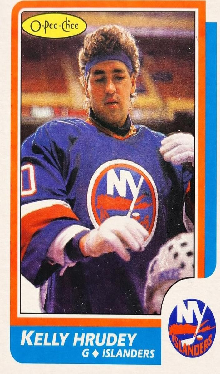 1986 O-Pee-Chee Hockey Kelly Hrudey #27 PSA 9