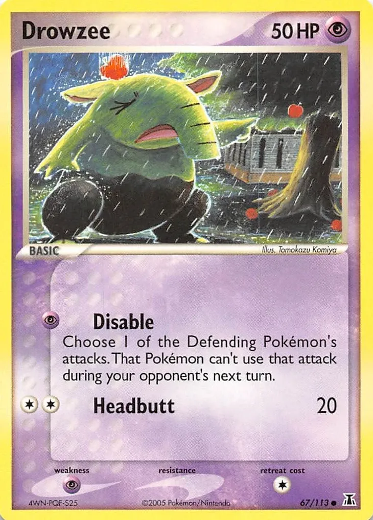 2005 Pokemon EX Delta Species Drowzee #67