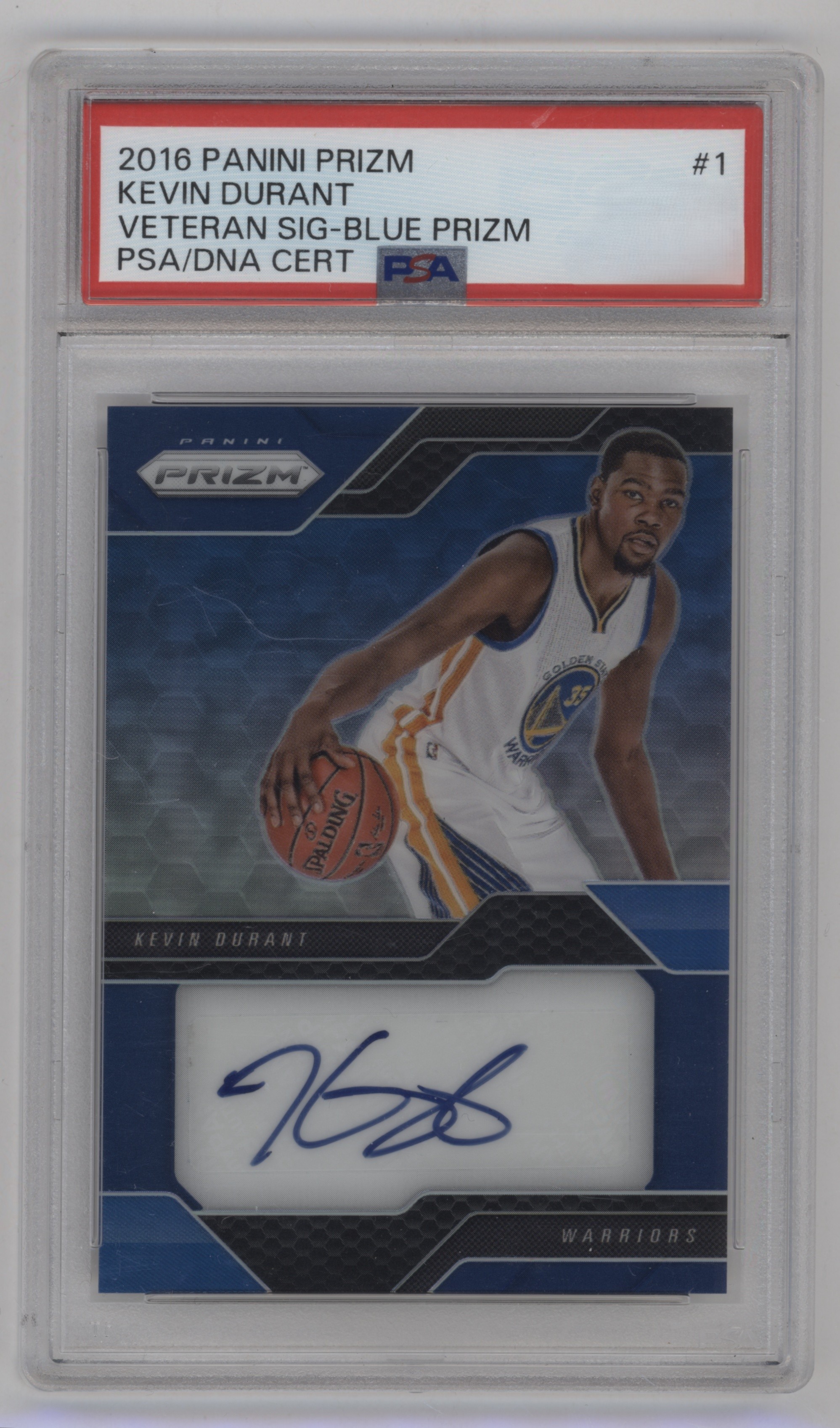 2016 Panini Prizm Basketball Blue Kevin Durant #1 PSA 8.5