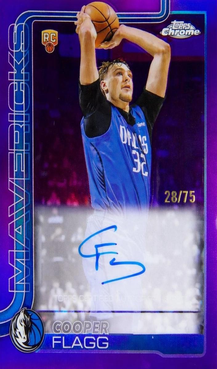 2025 Topps Chrome Basketball Purple Refractor Cooper Flagg #TCAR-CF