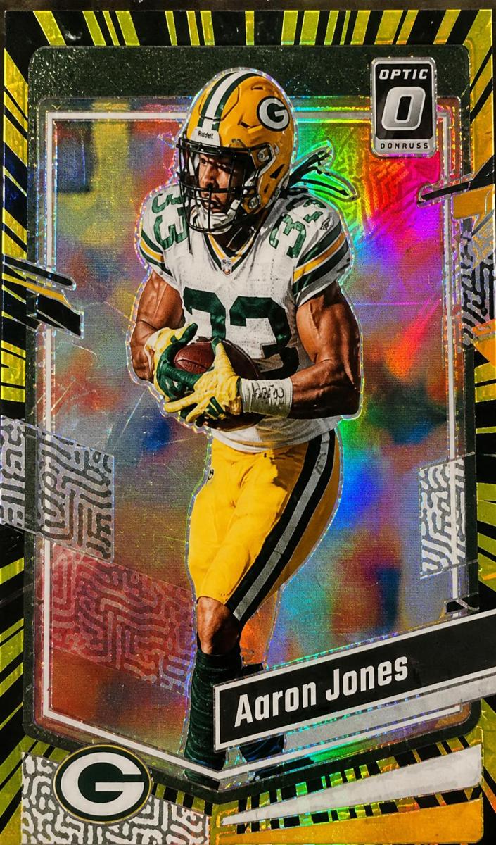 2023 Donruss Optic Football Electricity Aaron Jones #63 PSA 10
