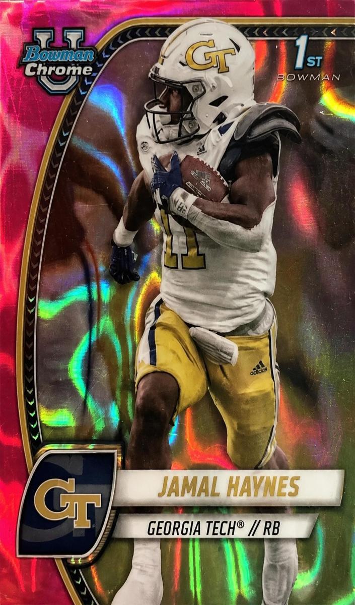 2024 Bowman Chrome University Football Pink Lava Jamal Haynes #90