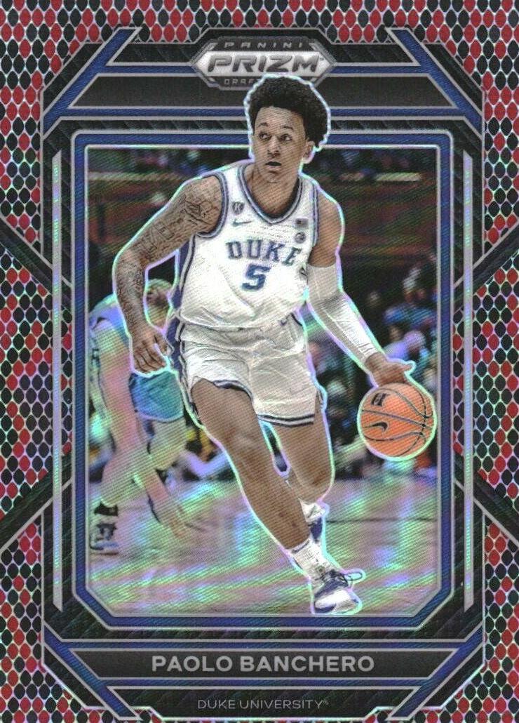2023 Panini Prizm Draft Picks Basketball Venom Paolo Banchero #74 SGC 10