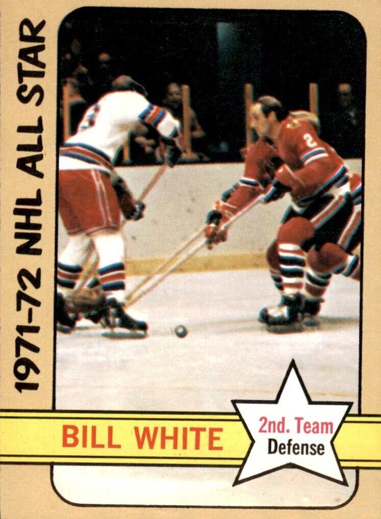 1972 Topps Hockey Bill White #128 PSA 9