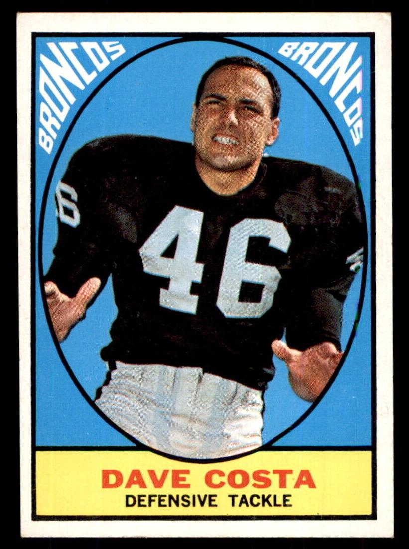 1967 Topps Football Dave Costa #33 PSA 7