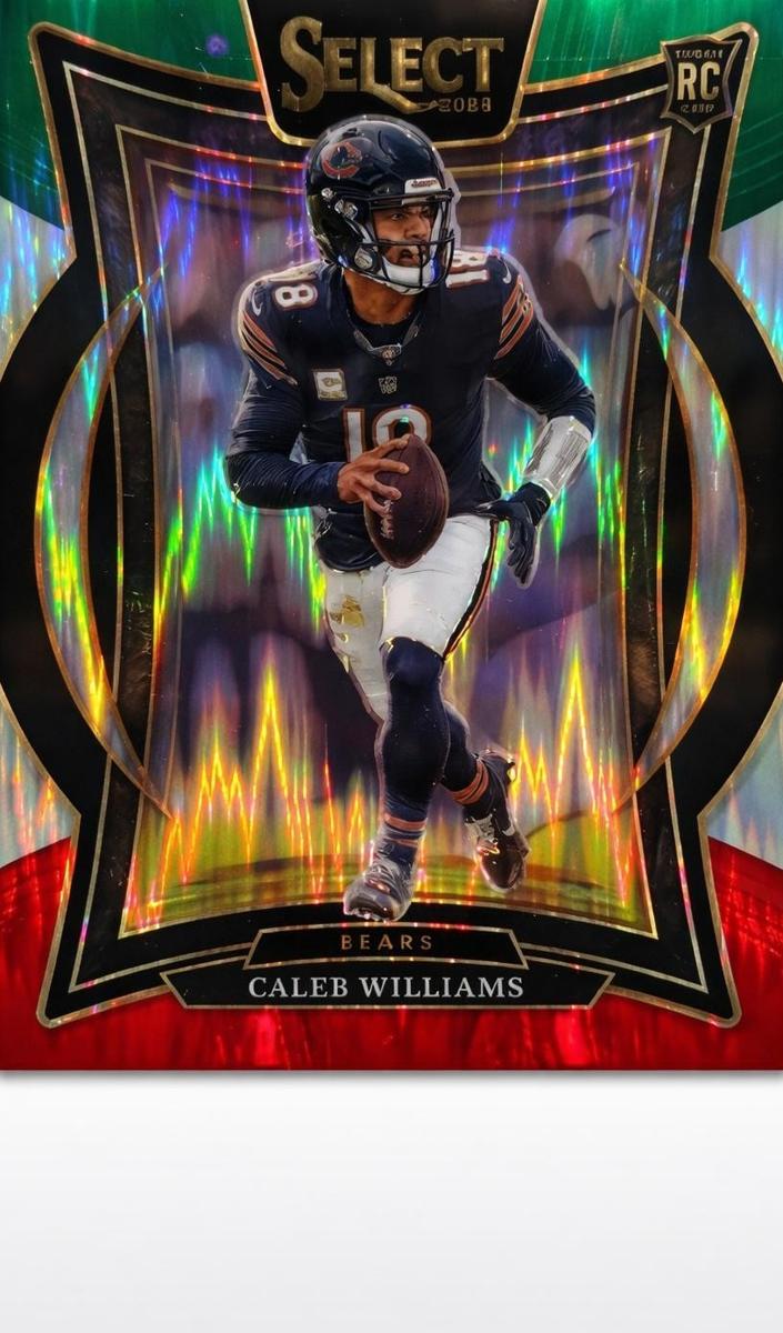2024 Panini Select Football Green and Red Shock Caleb Williams #25