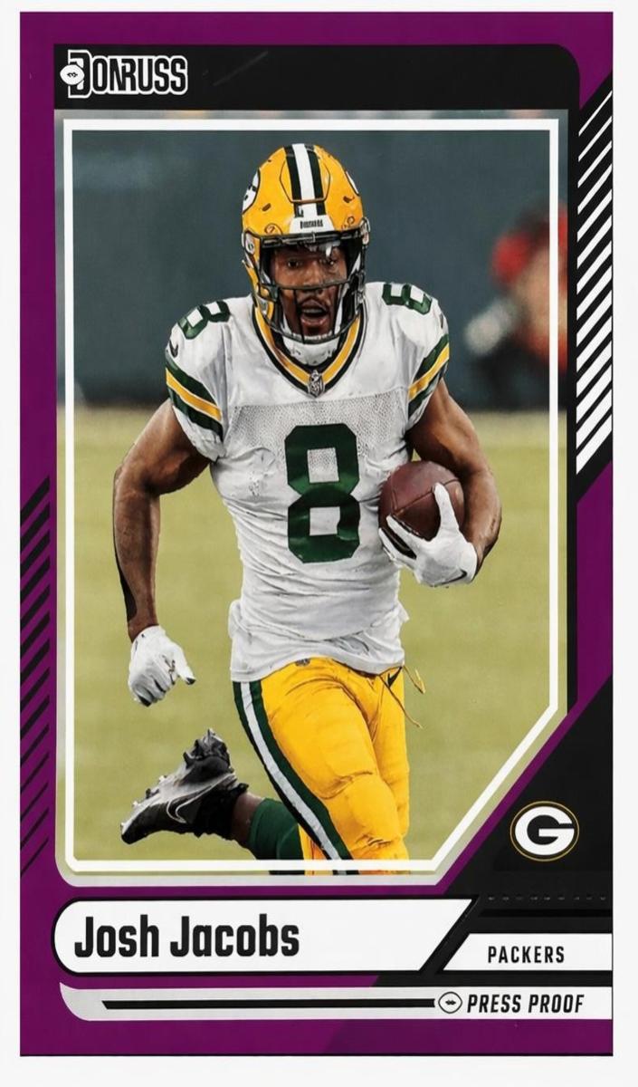 2024 Panini Donruss Football Press Proof Purple Josh Jacobs #245