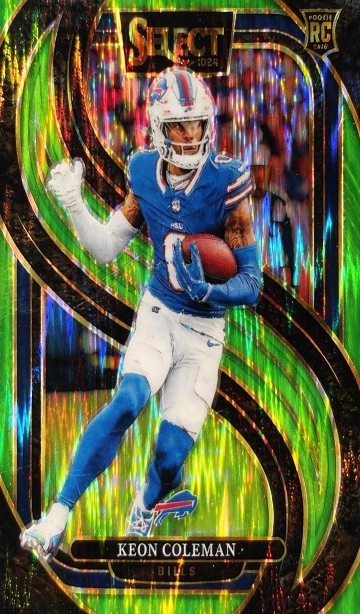 2024 Panini Select Football Neon Green Shock Keon Coleman #153