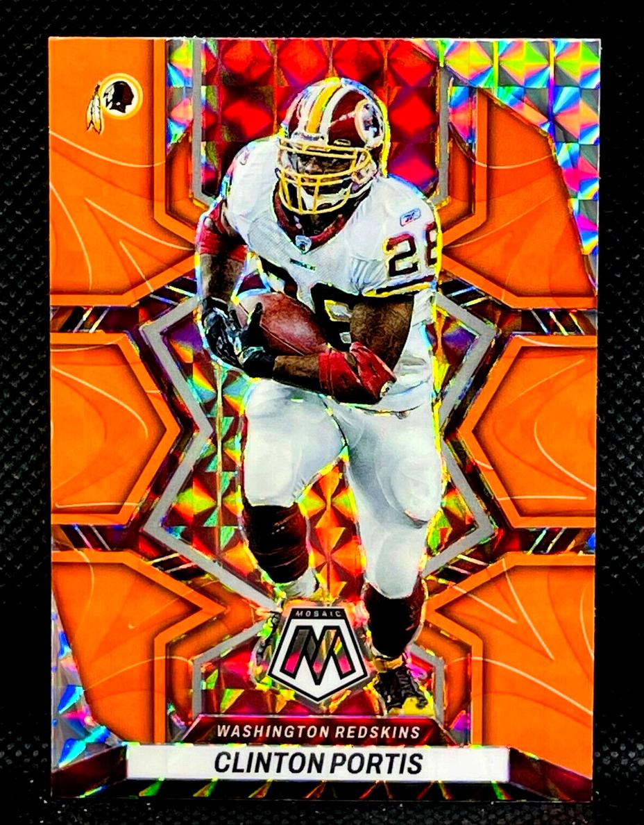2022 Panini Mosaic Football Reactive Orange Clinton Portis #200