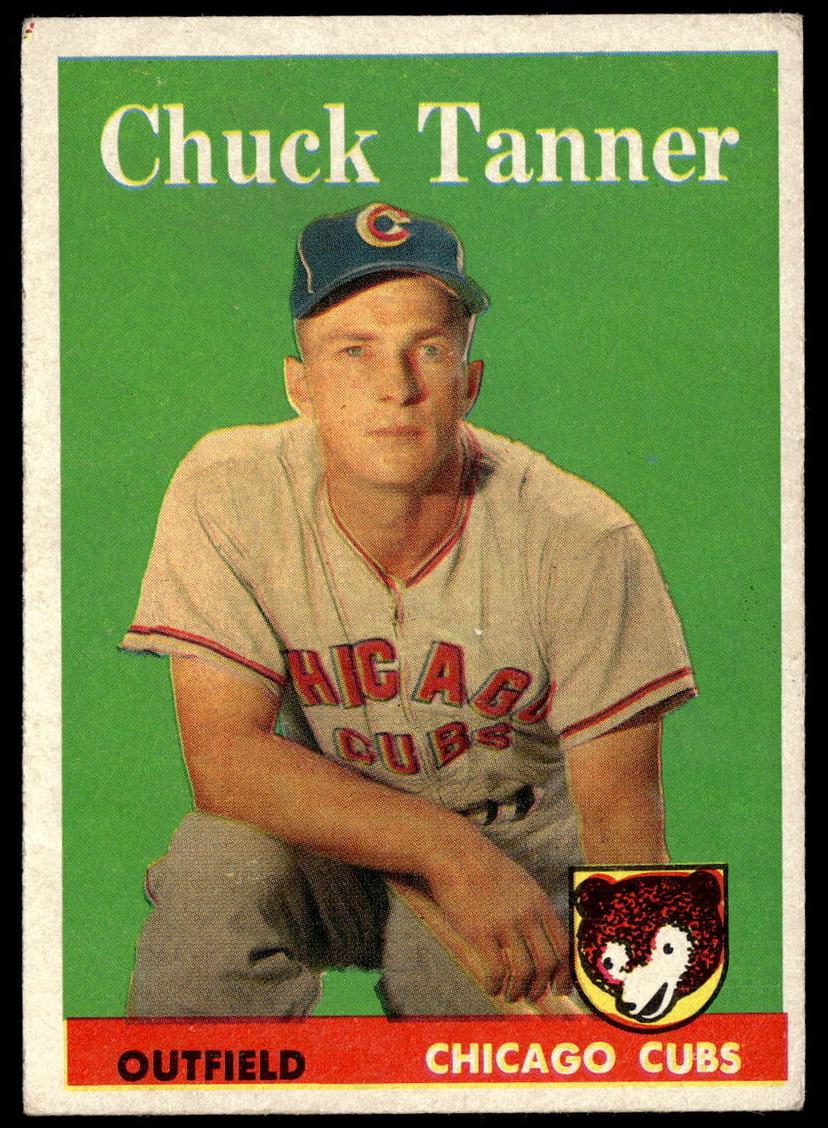1958 Topps Baseball Chuck Tanner #91 PSA 7