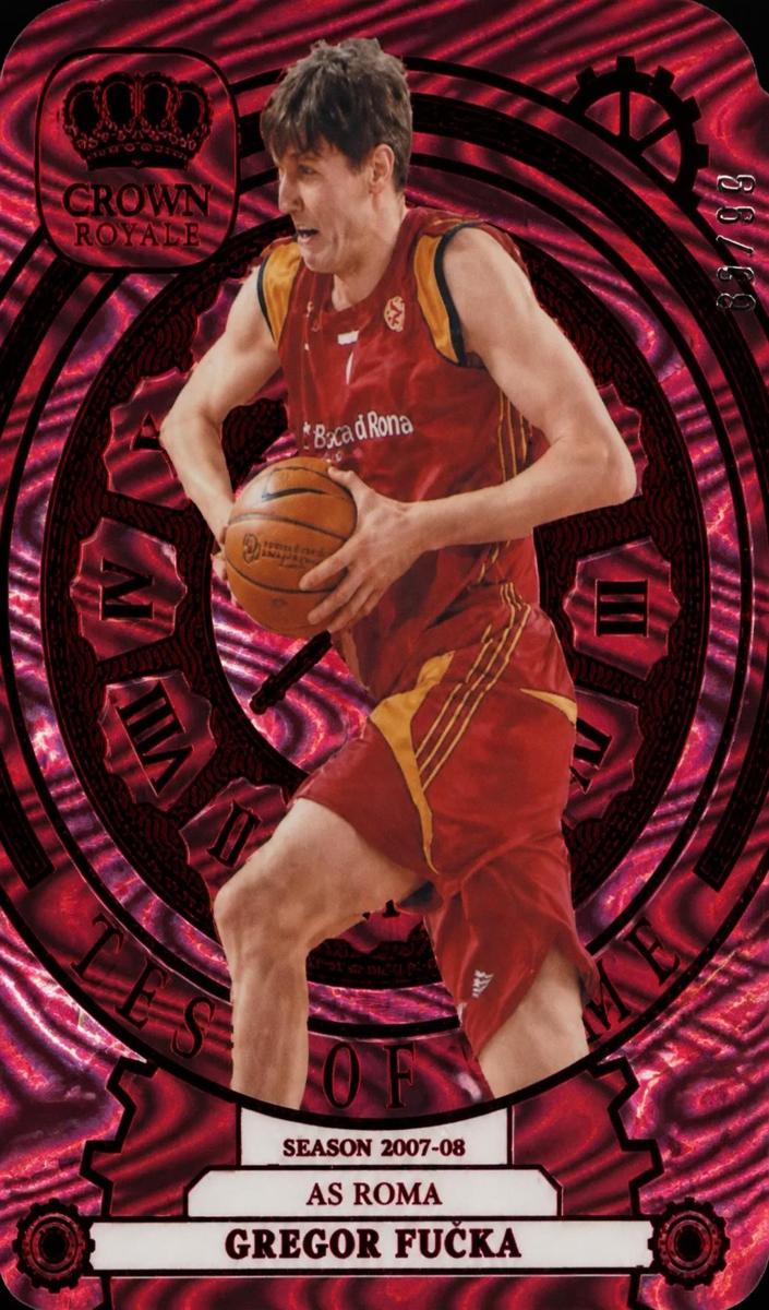 2023 Panini Crown Royale Turkish Airlines EuroLeague Basketball Red Gregor Fucka #7