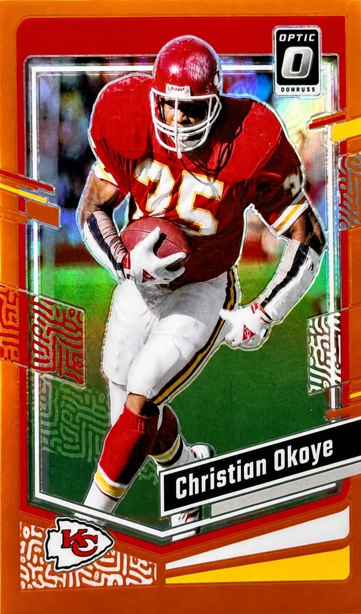 2023 Donruss Optic Football Orange Christian Okoye #89
