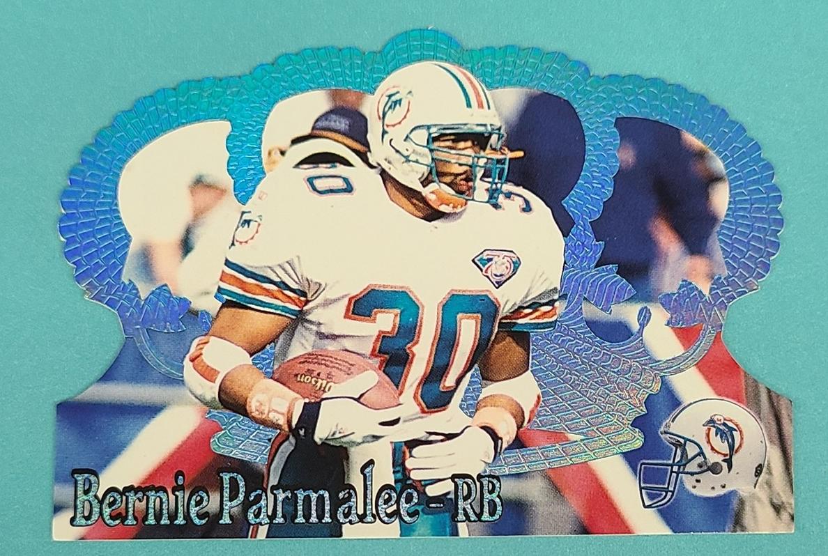 1995 Pacific Crown Royale Football Blue Holofoil Bernie Parmalee #112