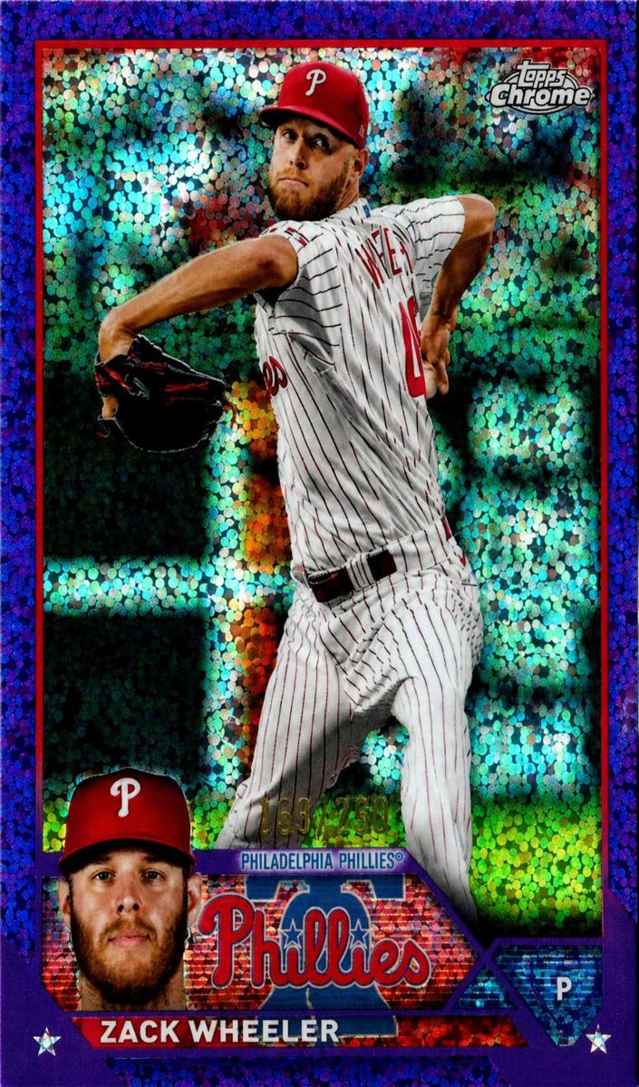 2023 Topps Chrome Baseball Purple Speckle Zack Wheeler #20 SGC 10