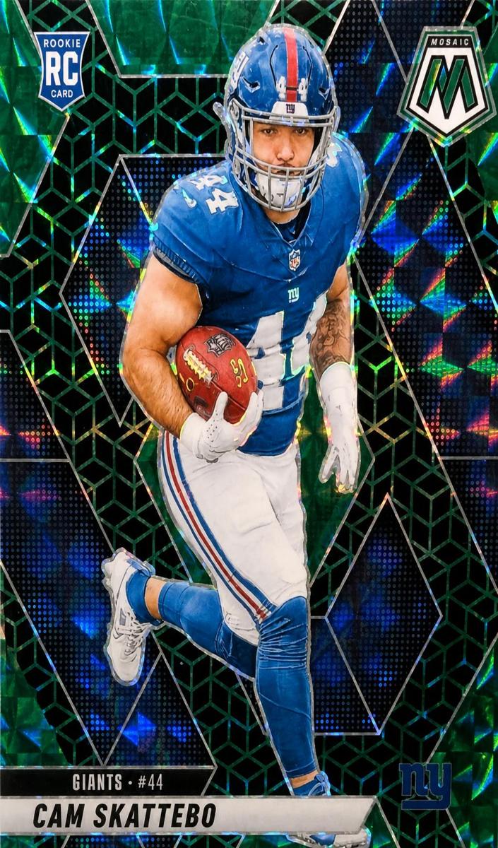 2025 Panini Mosaic Football Green Spectris Cam Skattebo #305