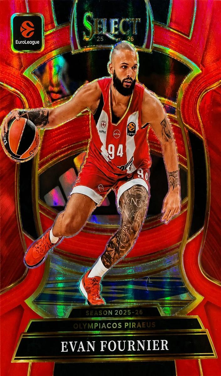 2025 Panini Select EuroLeague Basketball Red Evan Fournier #93