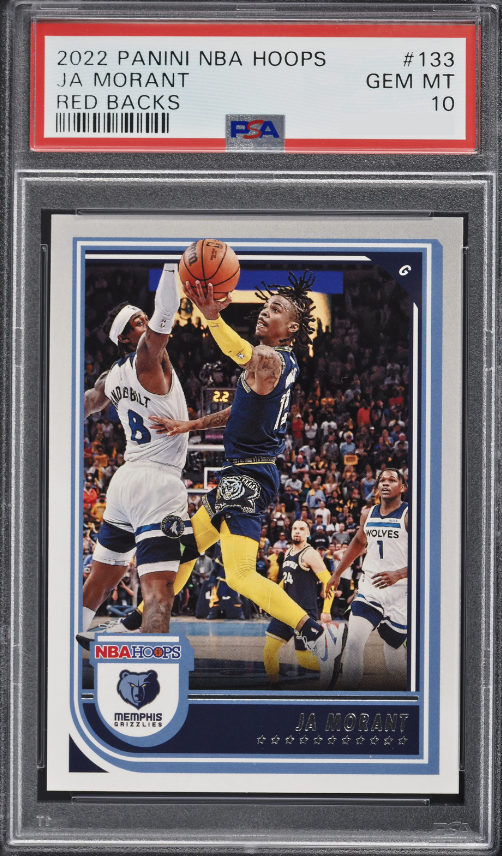 2022 Panini Hoops Basketball Red Back Ja Morant #133 PSA 9
